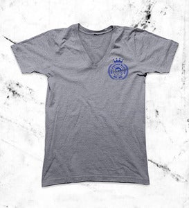 Image of Crest V-Neck Grey