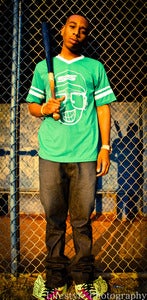 Image of Secret Scientist Baseball  Stripe Tee - Green