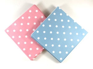 Image of Dusky Pink & Blue Spotted Napkins