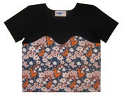 Image of Flower T with Bust Line (black)