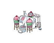 Image of 8x10 Print: Cupcake Surgery