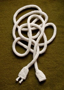 Image of PATTERN - Knitted Power Cord - Necklace - Art Toy - Geek Scarf