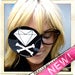 Image of Diamond & Crossbones B/W Sticker