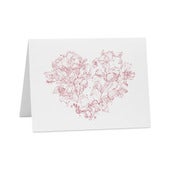Image of Floral Heart - Illustrated Blank Gift Card