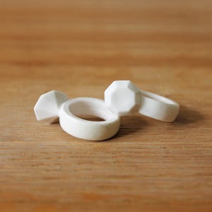 Image of Small Diamond Bone China Ring