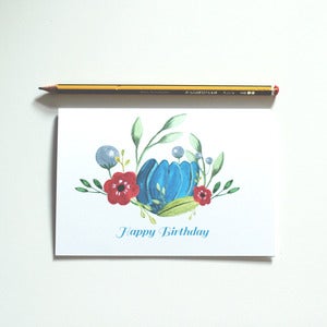 Image of NEW - 'Happy Birthday' - Floral Greetings Card