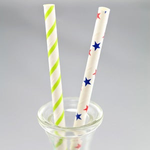 Image of Stars + Stripes Paper Straws