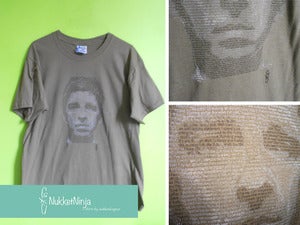 Image of Noel Gallagher's face t-shirt 3 inks! 