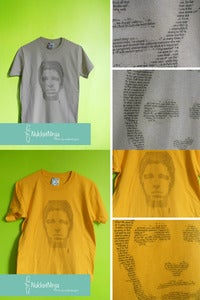 Image of Noel Gallagher's face t-shirt 1 ink!
