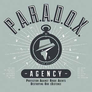 Image of “P.A.R.A.D.O.X. Agency” - Oyster Grey tee