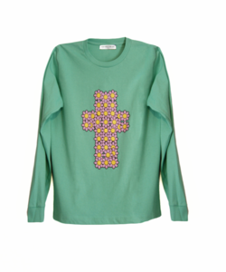 Image of FLOWER CROSS JADE JERSEY
