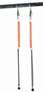 Image of Peach Tube Earring