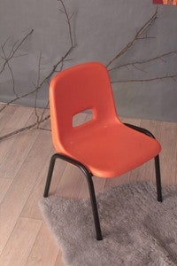 Image of Chaise d'école maternelle orange