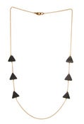 Image of ONYX EQUILATERAL TRIANGLE necklace