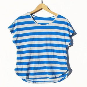 Image of Simple Stripe Tee<br>Blue