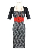 Image of Lace Pleat Front Dress