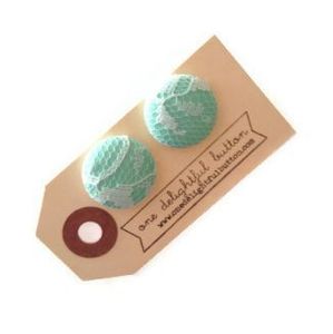 Image of Lace Button Earrings