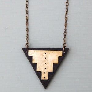 Image of V Step Triangle Necklace by Rachel Loves Bob