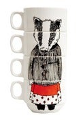 Image of 'Miss Badger' Coffee Cup Set