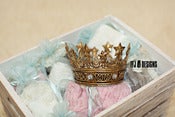 Image of Gold Jeweled Crown - Vintage Style - Photography Prop - Little Girls