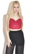 Image of Vintage Fuchsia Lace Bustier (34C)