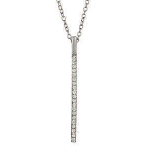 Image of " New ' Kara Ackerman <i> Talulah <i/> Faceted Stone Bar Motif Necklace in Rhodium