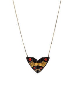 Image of Monarch Inlay Pendant Small Red & Gold