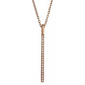 Image of " New ' Kara Ackerman <i> Talulah <i/> Faceted Stone Bar Motif Necklace in Rose