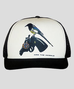 Image of Unisex | 357 Mag Pie | 5 Panel Snap Back Trucker | Black/White