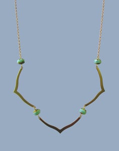 Image of Lakshmi - Lotus Blossom Chevron Necklace