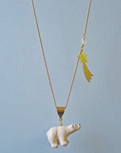 Image of Catching A Show Polar Bear Necklace