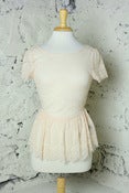 Image of Love Stitch Lacy Lady Peplum Top