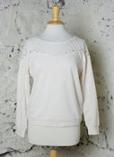 Image of Lace Laid Studded Sweatshirt