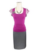 Image of Weekend Skirt, Charcoal Pinstripe