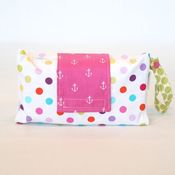 Image of diaper clutch - girly dots
