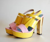 Image of colorful sandal heel