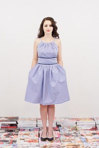 Image of Blue Stripe Sun Dress - Mariana
