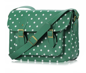 Image of Mint Polka Dot Classic Satchel
