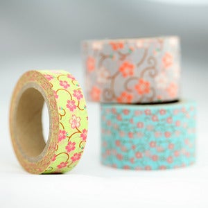 Image of Asian Floral Pattern Washi Tape