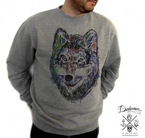 Image of Sweatshirt homme Wolf by Dadawan