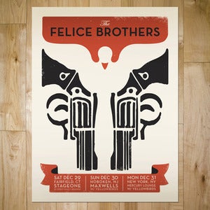 Image of felice brothers gig poster