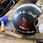Image of Rock and Ride - Pin-up Helmet - Custom Hand Painted
