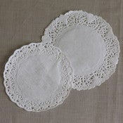 Image of Napperons dentelle en papier  blanc - 2 tailles - par 10
