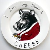 Image of Hand Drawn Original - Mr Boar Cheese plate