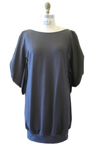 Image of C-Sleeve Mini Dress/Tunic in Pewter Soy Terry