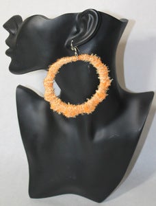Image of Orange Twill Bamboo Hoops