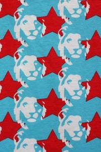Image of Star Lion Blue and Red organic jersey (by the half metre)