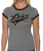 Image of PSOE Ladies Ringer Tee (Black/Grey)