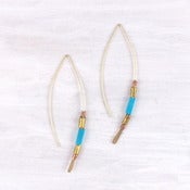 Image of limited edition medium turquoise tribal crescent