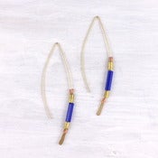 Image of limited edition medium blue tribal crescent